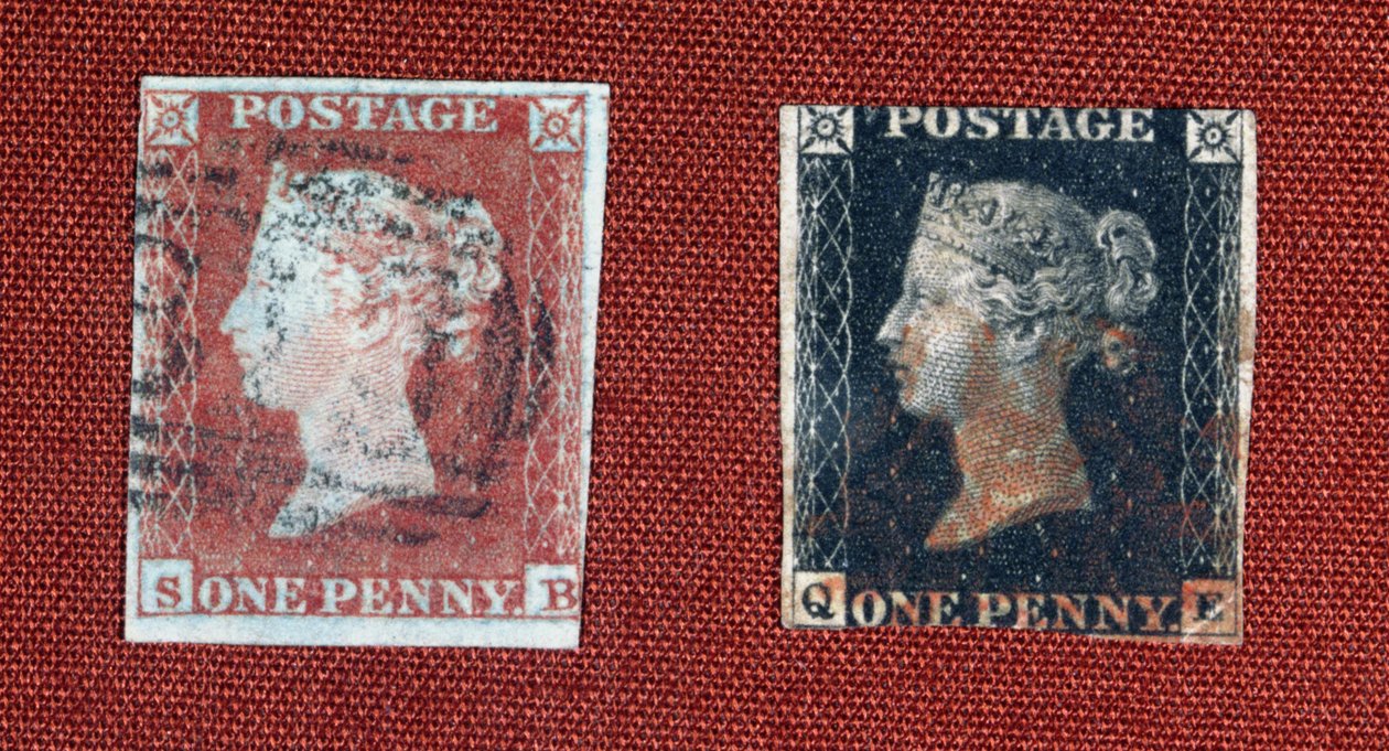 Penny Black y Penny Red, 1850 de English Photographer
