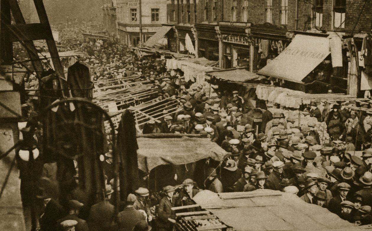 Mercado de Petticoat Lane en Middlesex Street de English Photographer