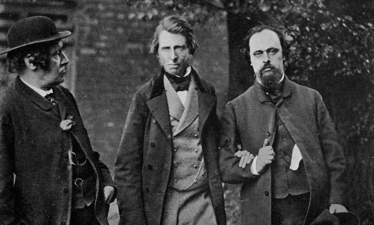 Retrato de William Bell Scott, John Ruskin y Dante Gabriel Rossetti, 1864 de English Photographer