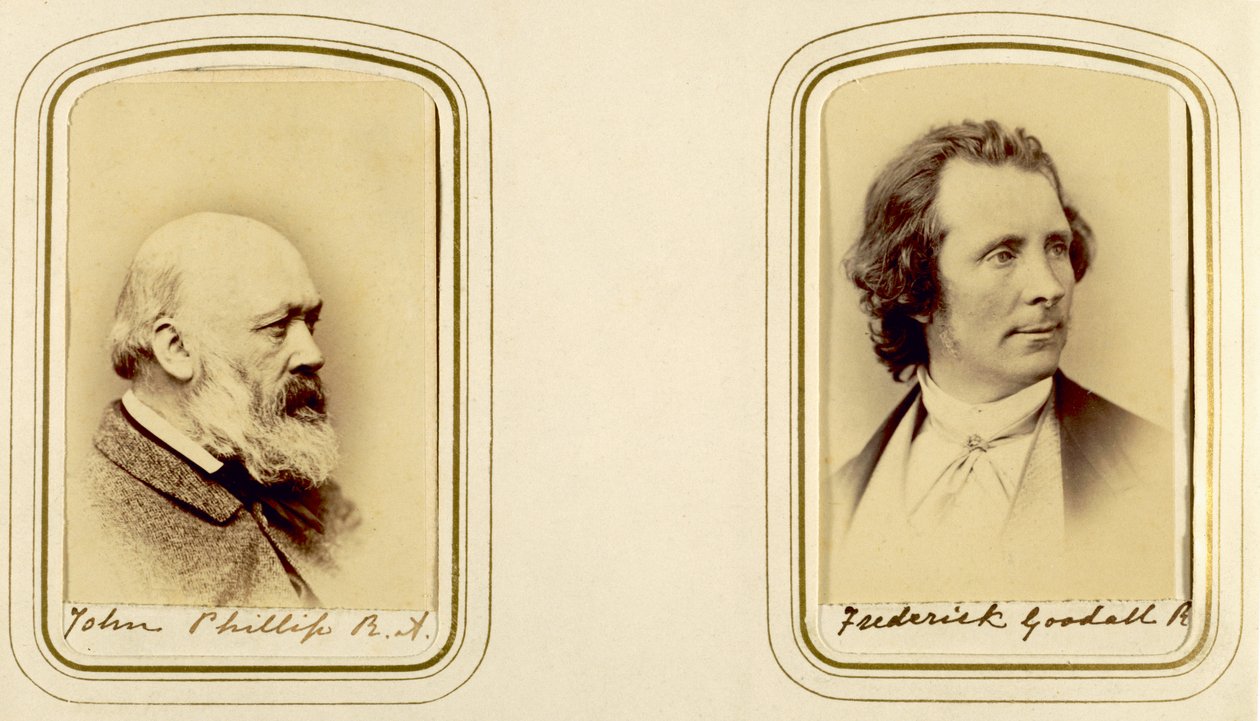 Retratos de John Phillip y Frederick Goodall (foto sepia) de English Photographer