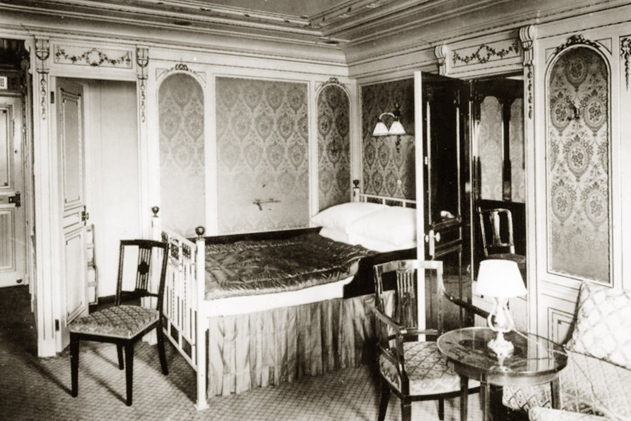 Camarote B-58 a bordo del Titanic, decorado en estilo Luis XVI, 1912 de English Photographer