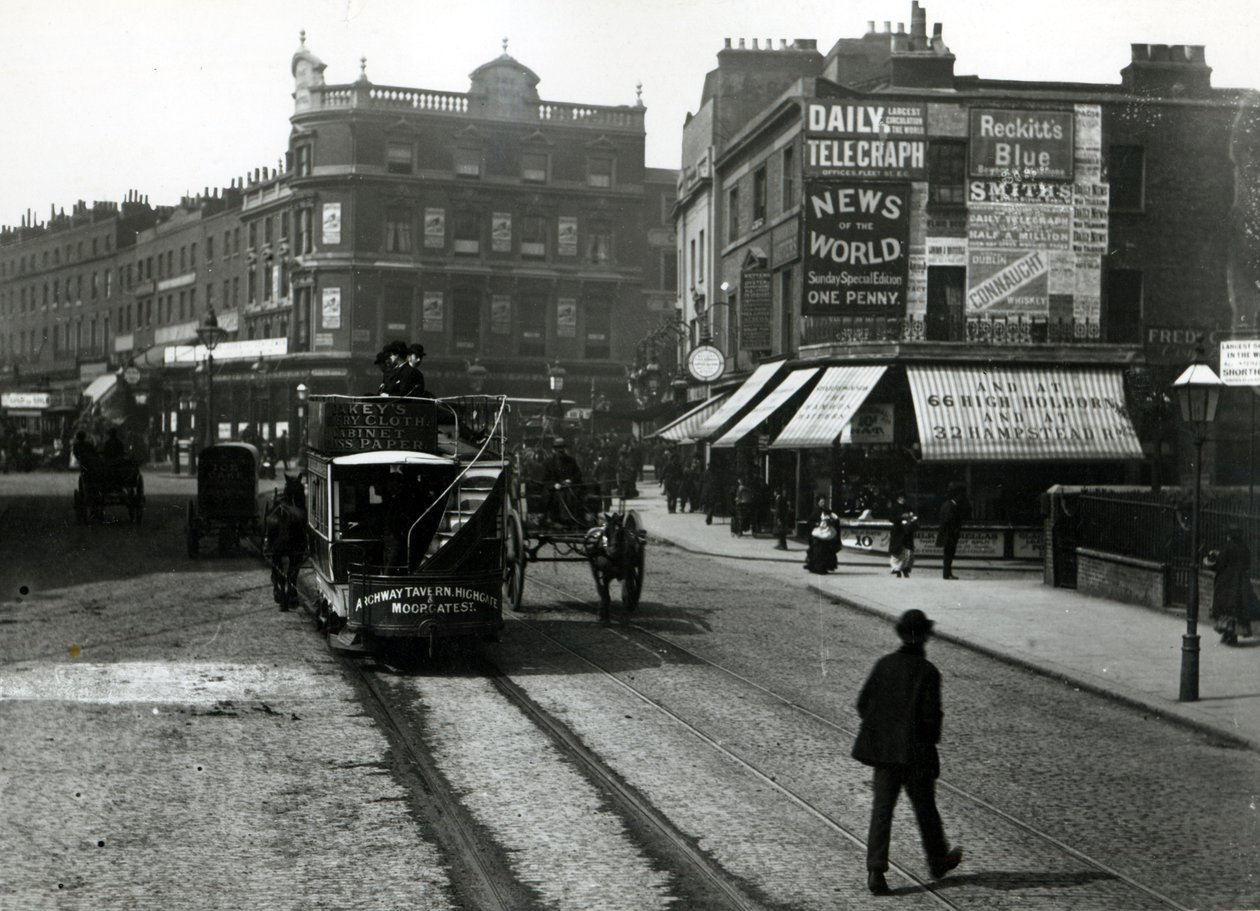 El Ángel, Islington, Londres, c.1890 de English Photographer