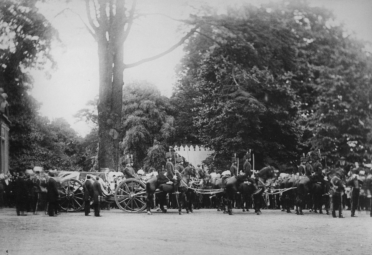 El cortejo fúnebre del Príncipe Imperial, Camden Place, 12 de julio de 1879 de English Photographer