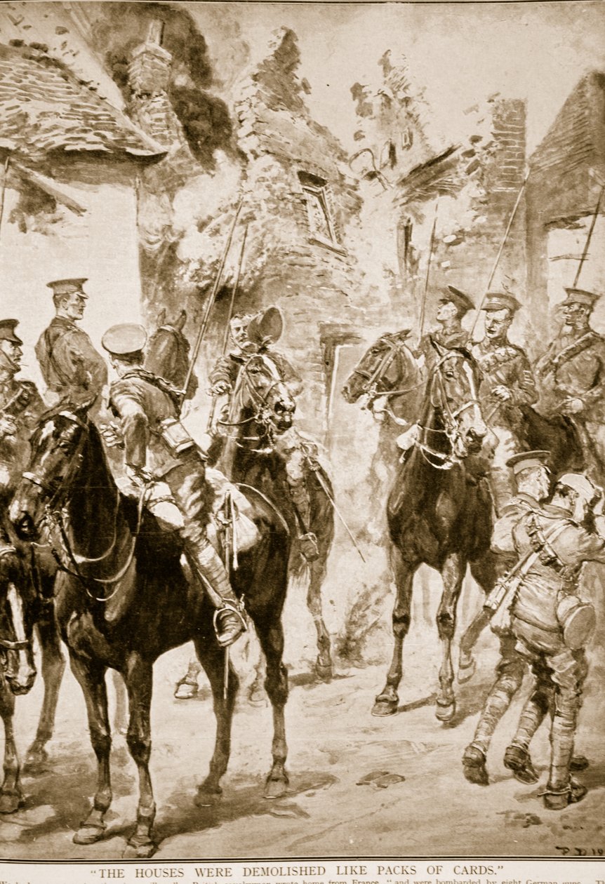 Las casas fueron demolidas como naipes, 1914-19 de English Photographer