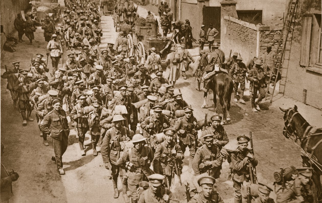 Dos personas unidas en un solo propósito bajo un solo control, 1914-19 de English Photographer