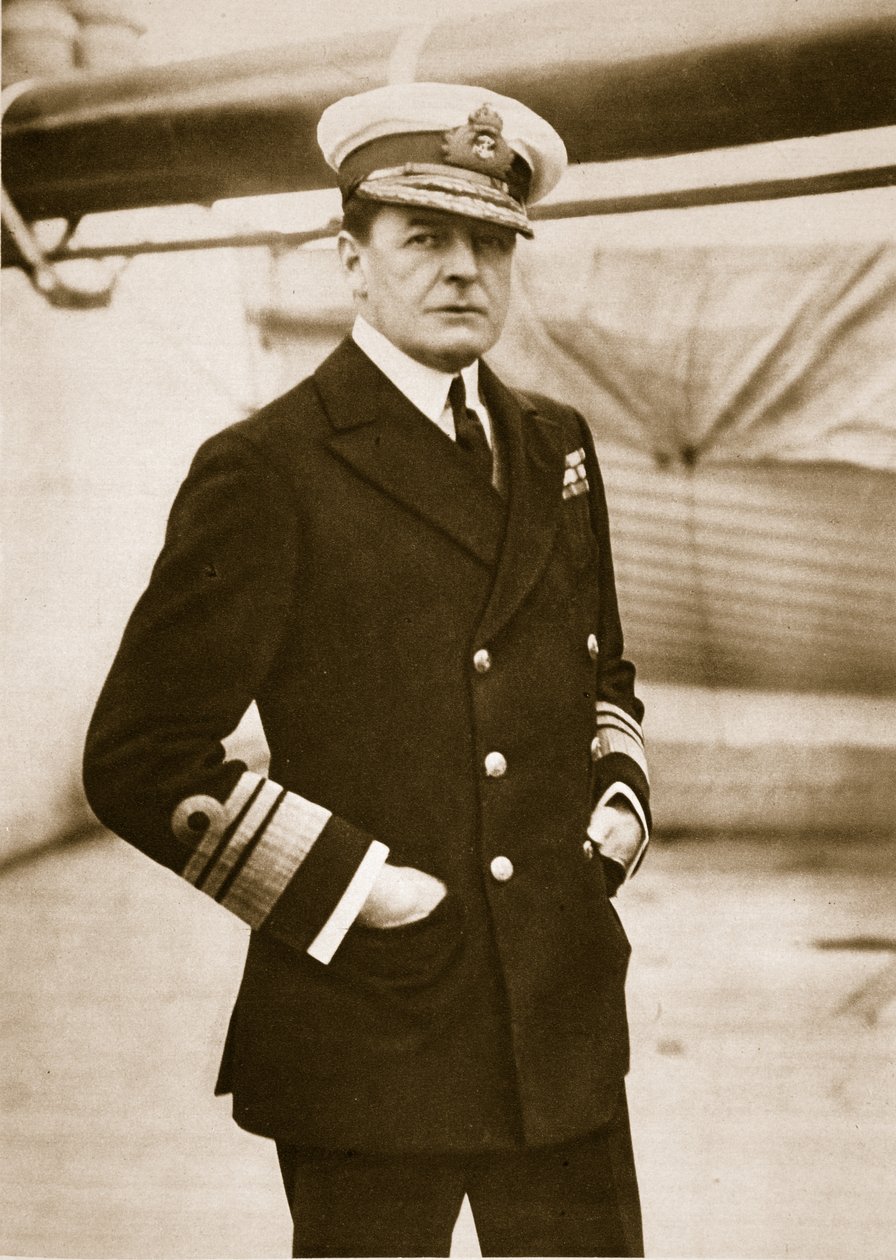 Vicealmirante Sir David Beatty, G.C.B., Comandante en Jefe de la Flota de Cruceros de Batalla, 1914-19 de English Photographer
