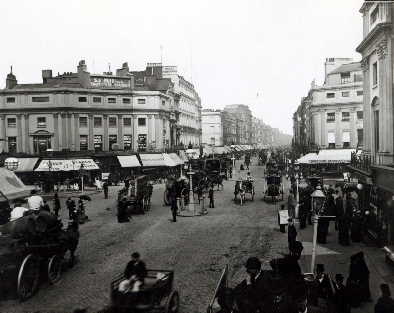 Vista de Oxford Street, Londres, c.1890 de English Photographer