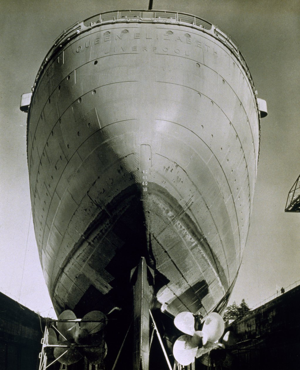 Vista del RMS Queen Elizabeth, 1942 de English Photographer