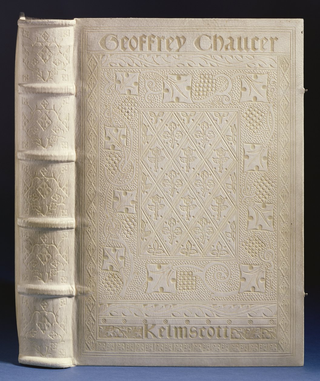 Encuadernación por Doves Bindery para el Kelmscott Chaucer, 1896 (piel de cerdo) de English School