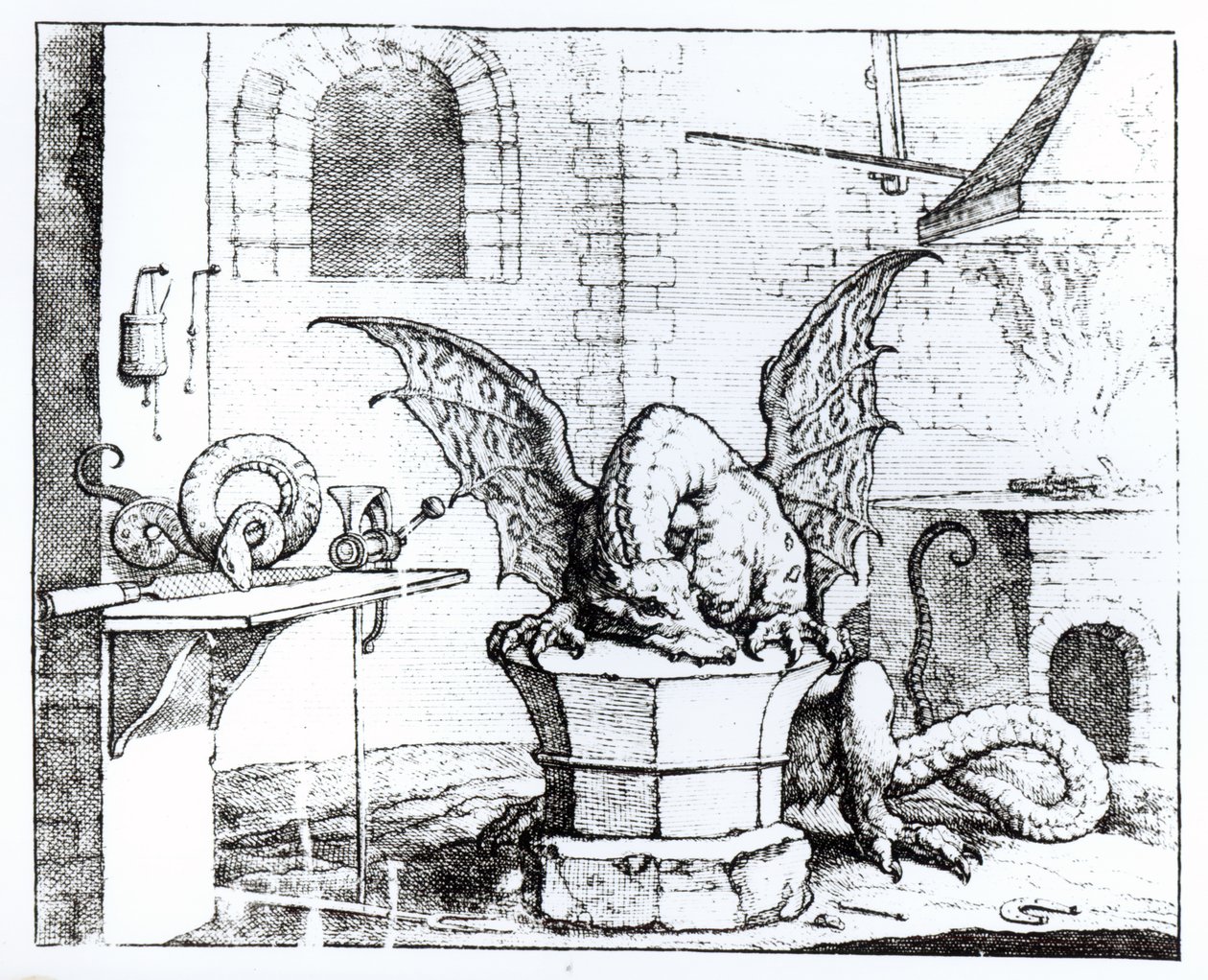 Un dragón en un taller de English School