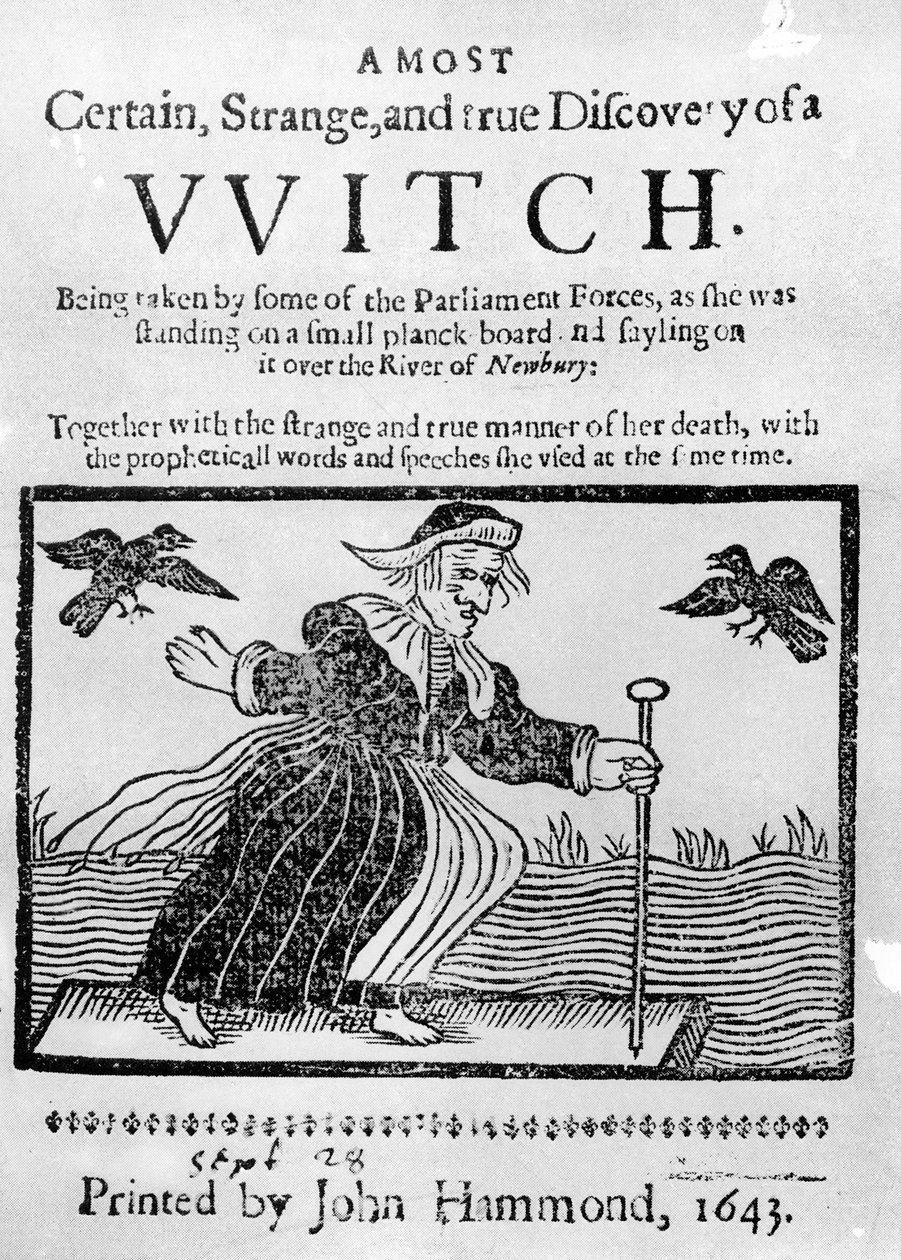 Un descubrimiento muy cierto, extraño y verdadero de una bruja, 1643 de English School