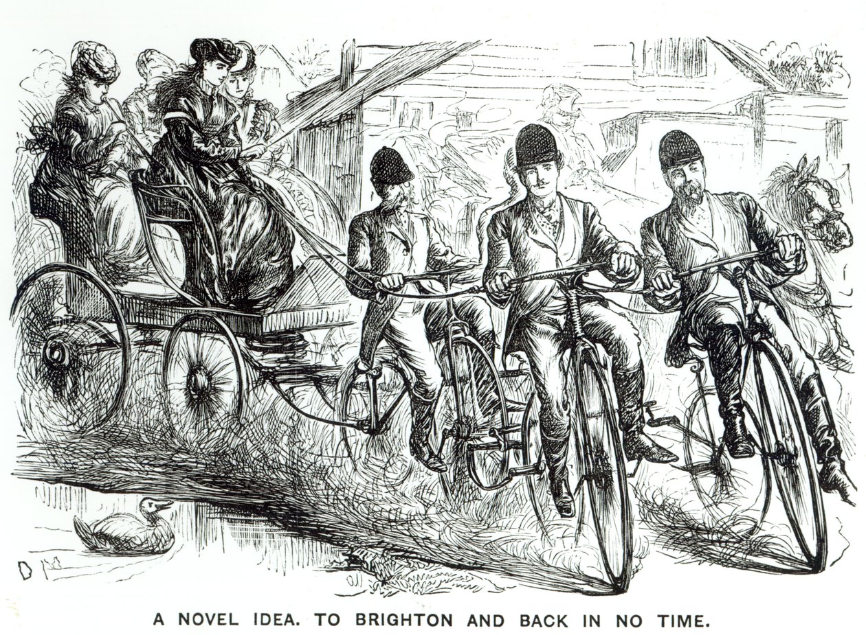 Una nueva forma de viajar a Brighton, 1864 de English School