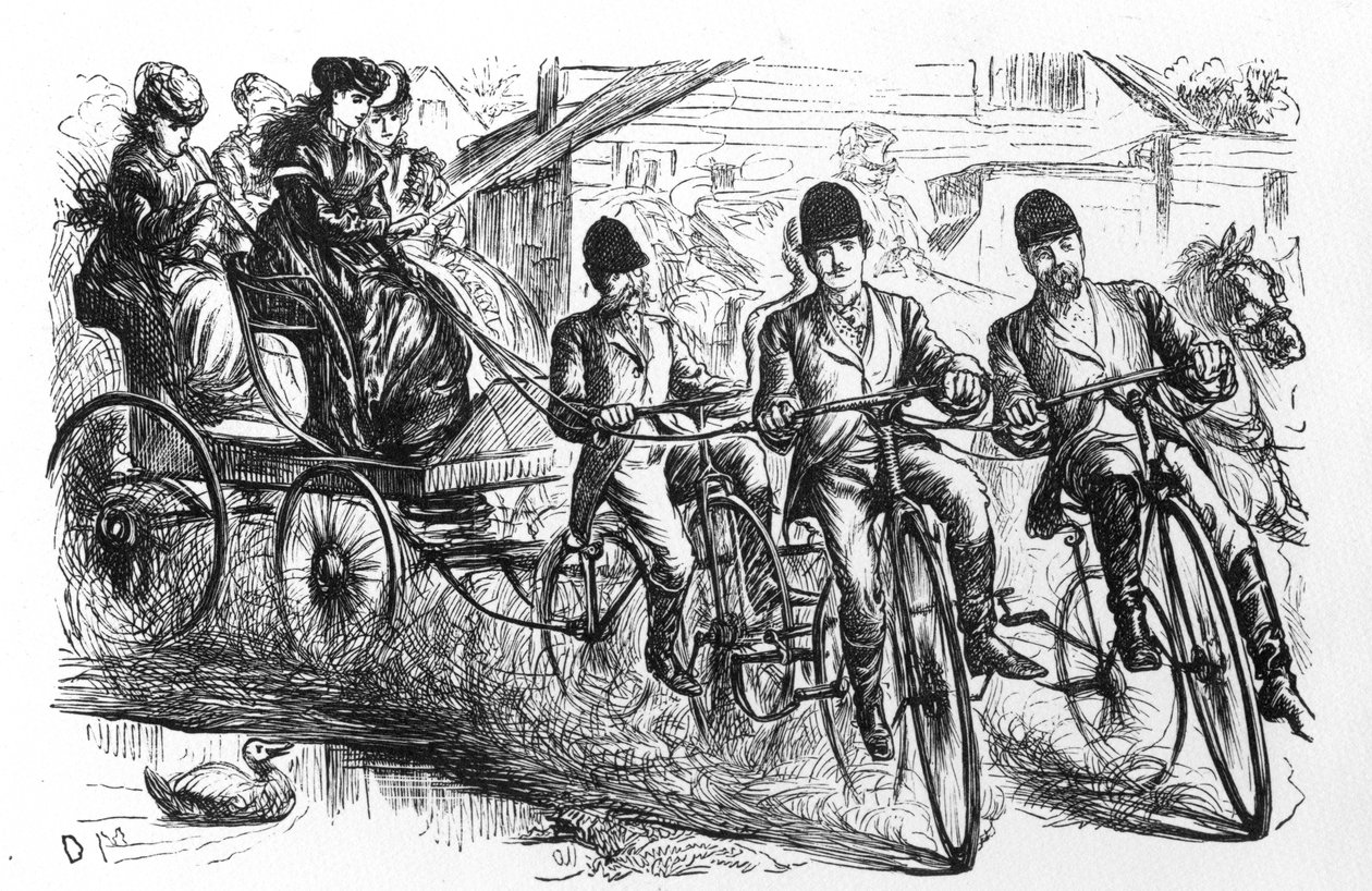 Una idea novedosa. A Brighton y de vuelta en un instante, caricatura de 