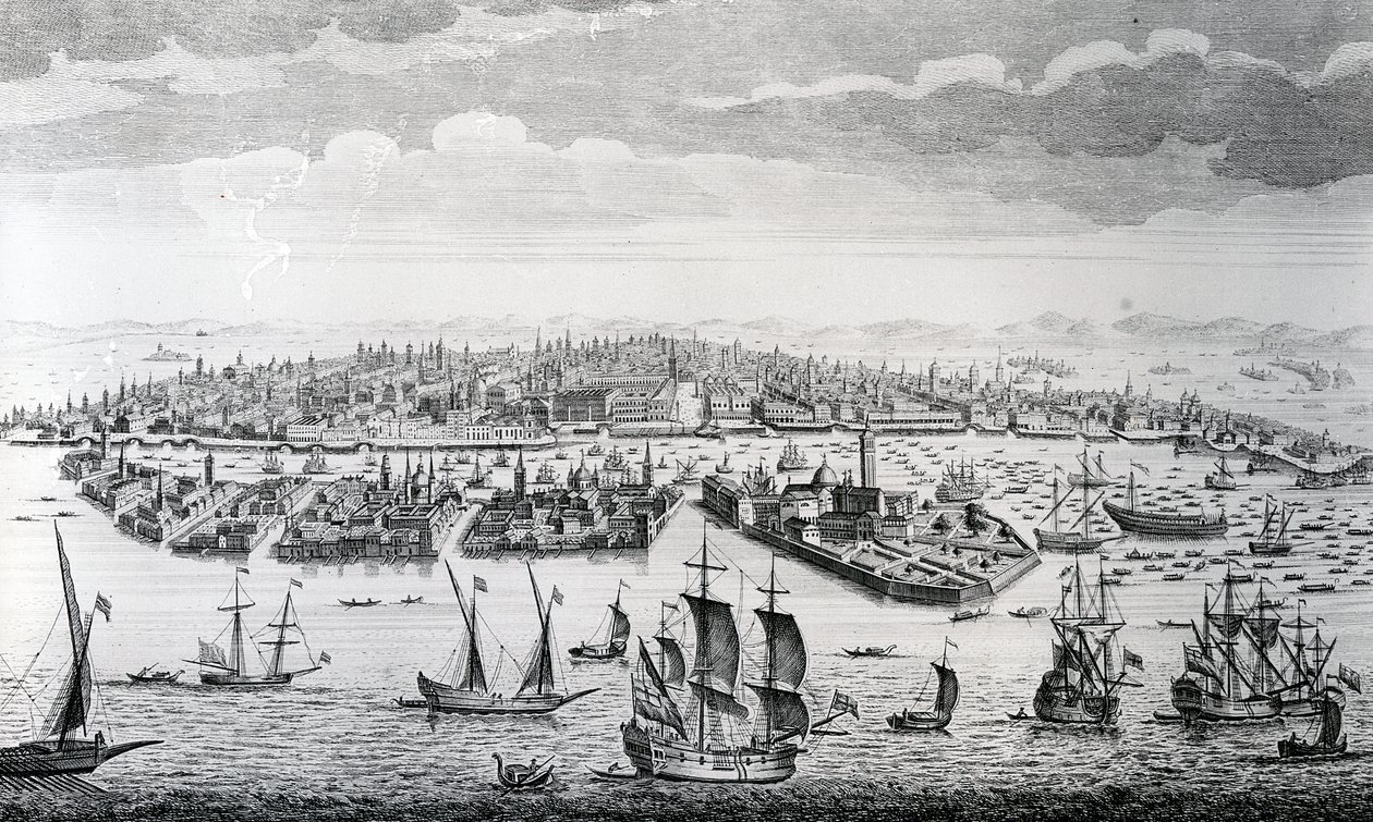 Vista en perspectiva de la ciudad de Venecia de English School