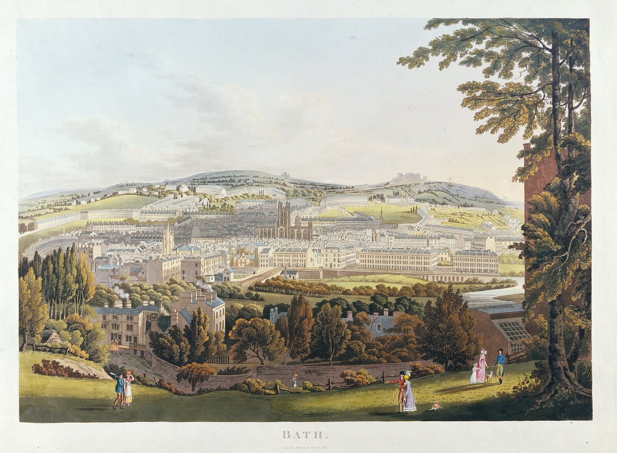 Una vista de Bath, 1817 de English School