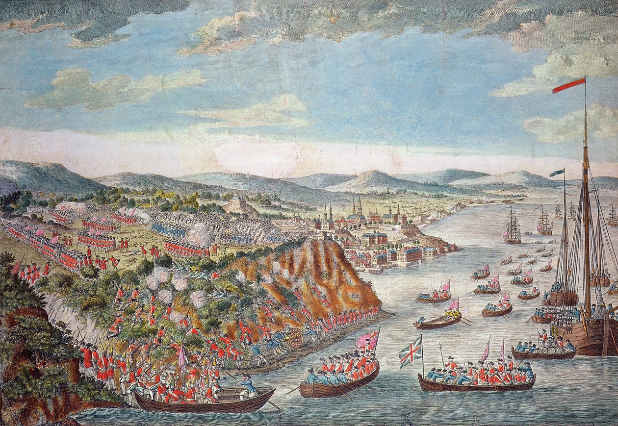 Vista de la toma de Quebec, 13 de septiembre de 1759 de English School
