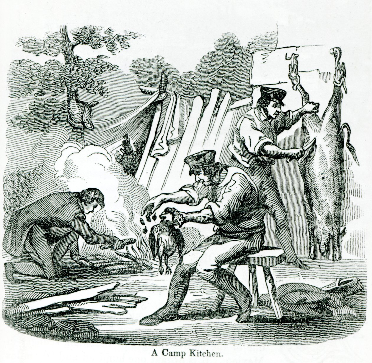 Una cocina de campamento, 1856 de English School