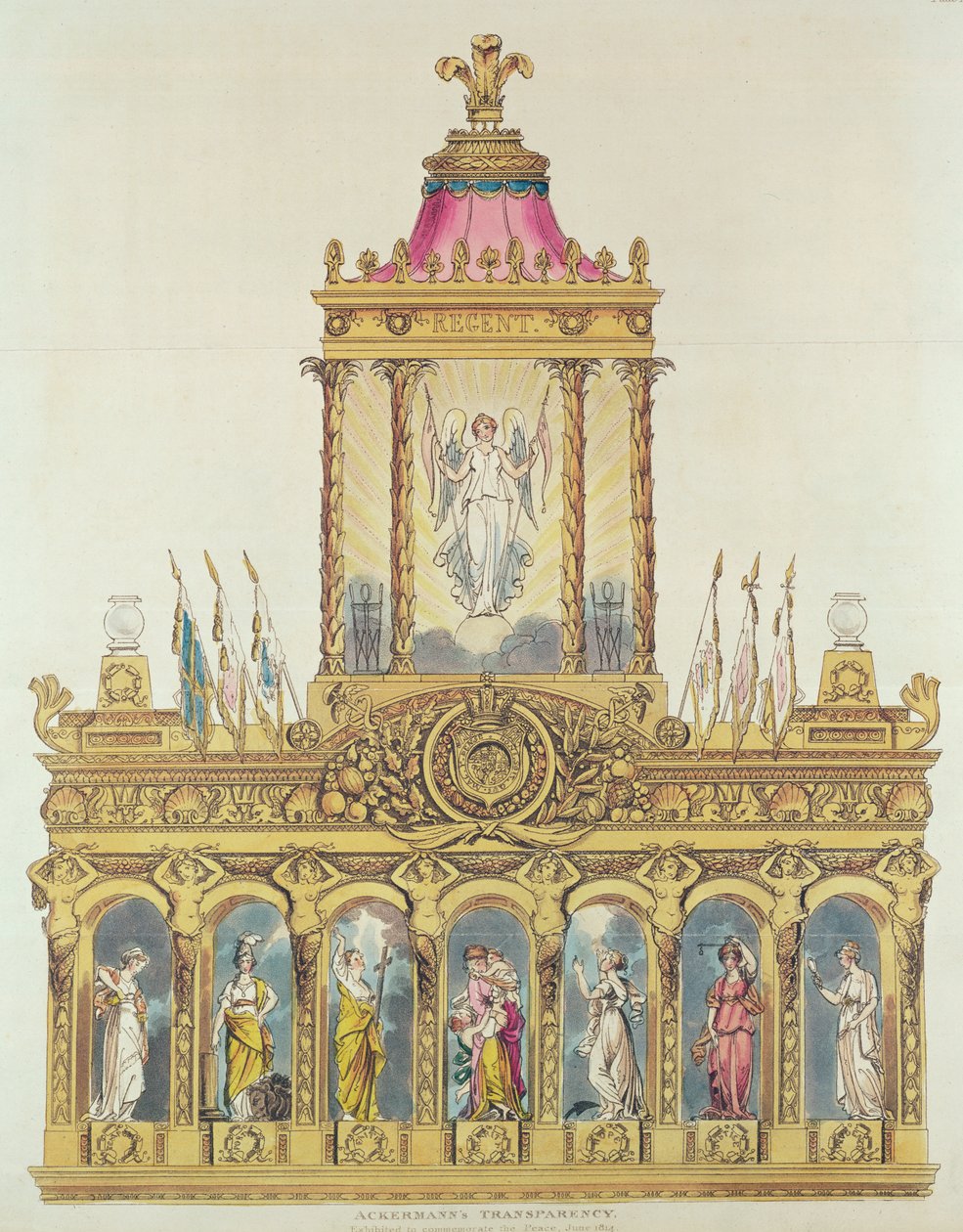 Transparencia de Ackermann, junio de 1814 de English School