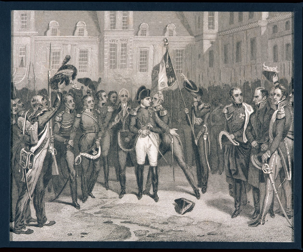 Adiós en Fontainebleau: Napoleón (1769-1821) se despide de la Vieja Guardia en Fontainebleau en 1814 de English School