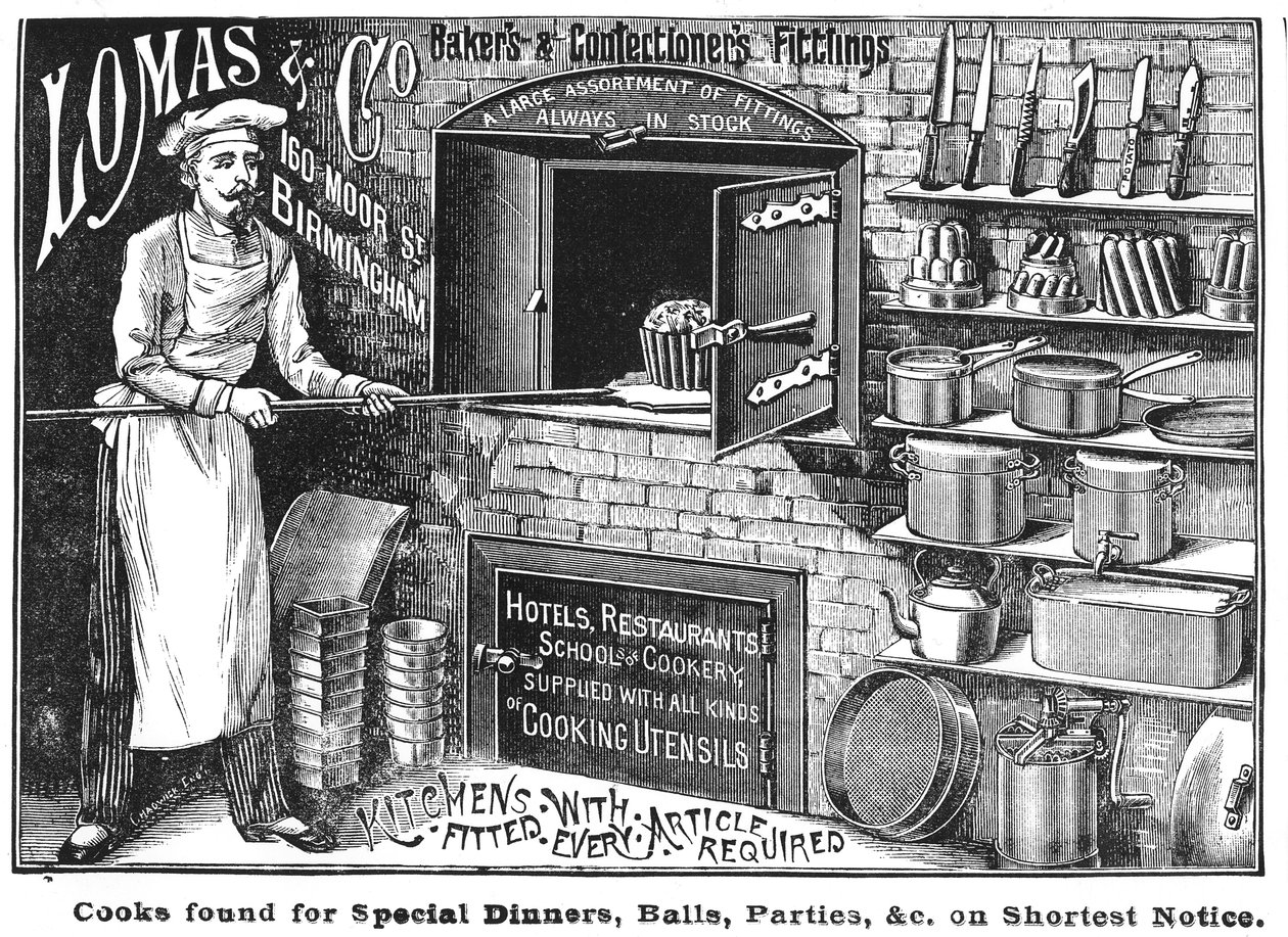 Anuncio de Lomas y Co., proveedores de equipos de cocina de English School