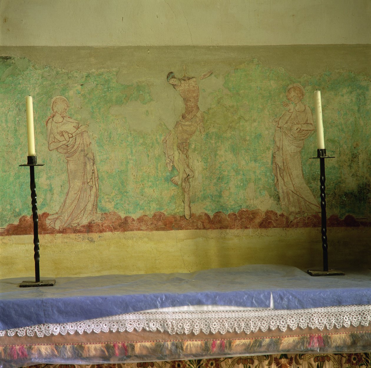 Retablo que representa la Crucifixión, finales del siglo XIII-principios del siglo XIV de English School