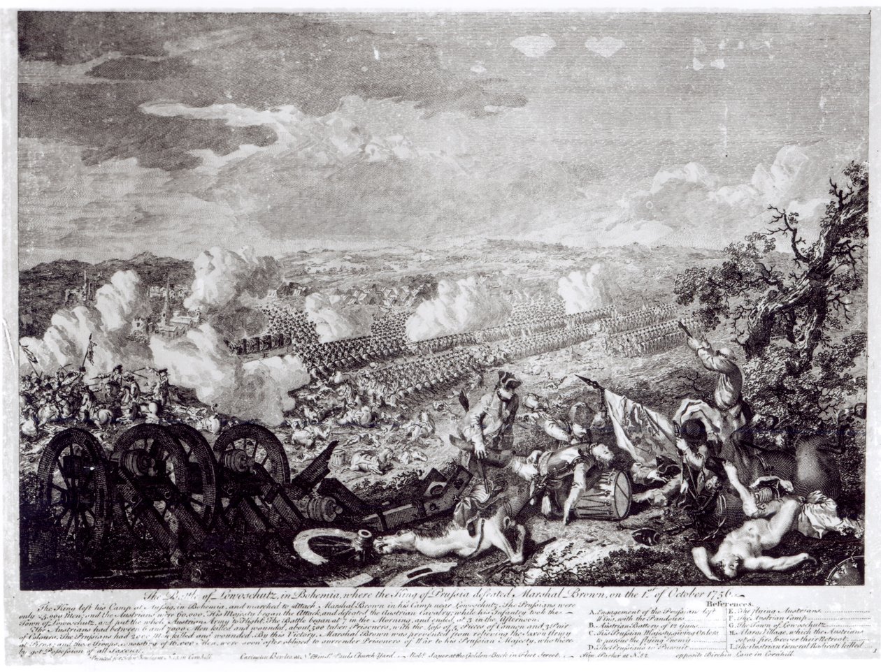 Batalla de Lobositz, 1 de octubre de 1756 de English School
