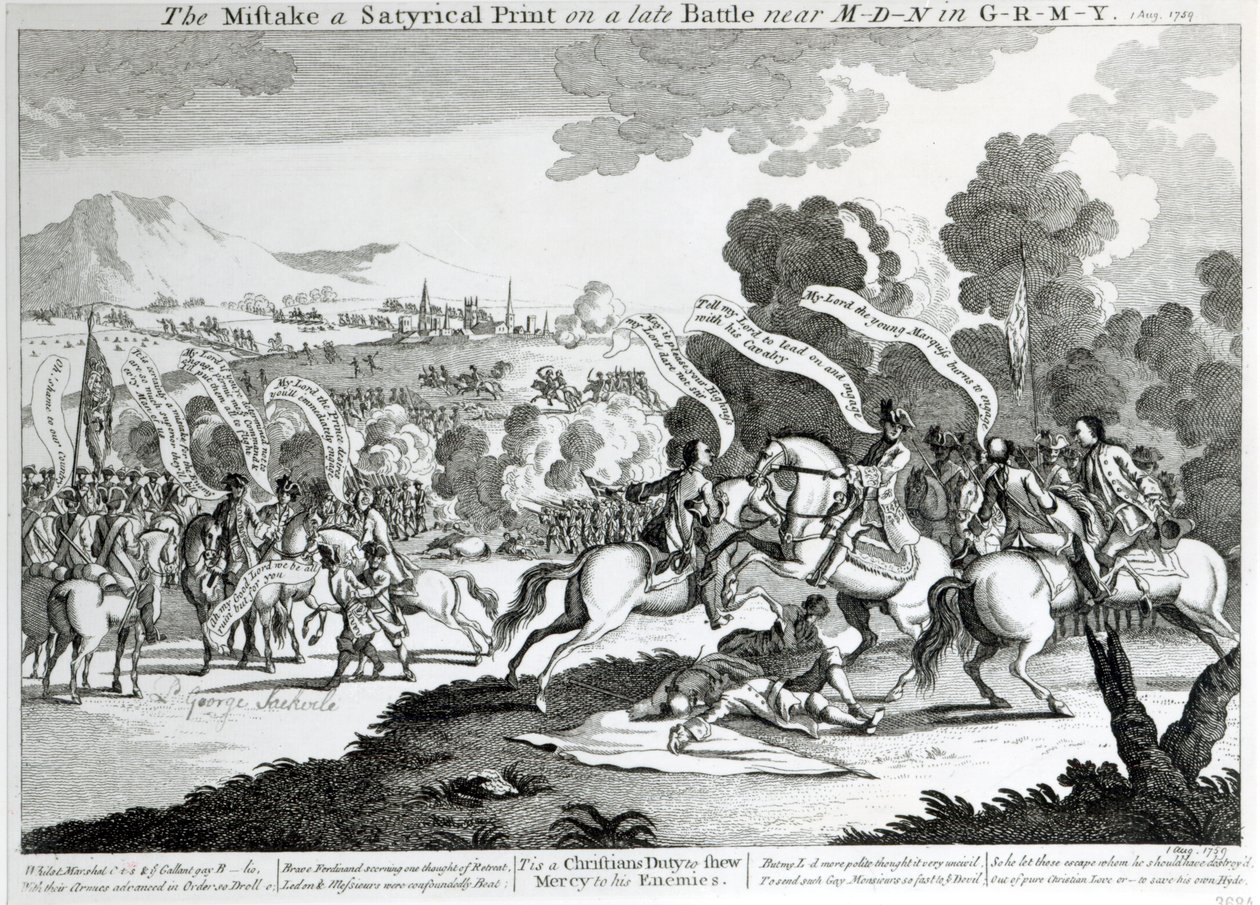 Batalla de Minden, 1 de agosto de 1759 de English School