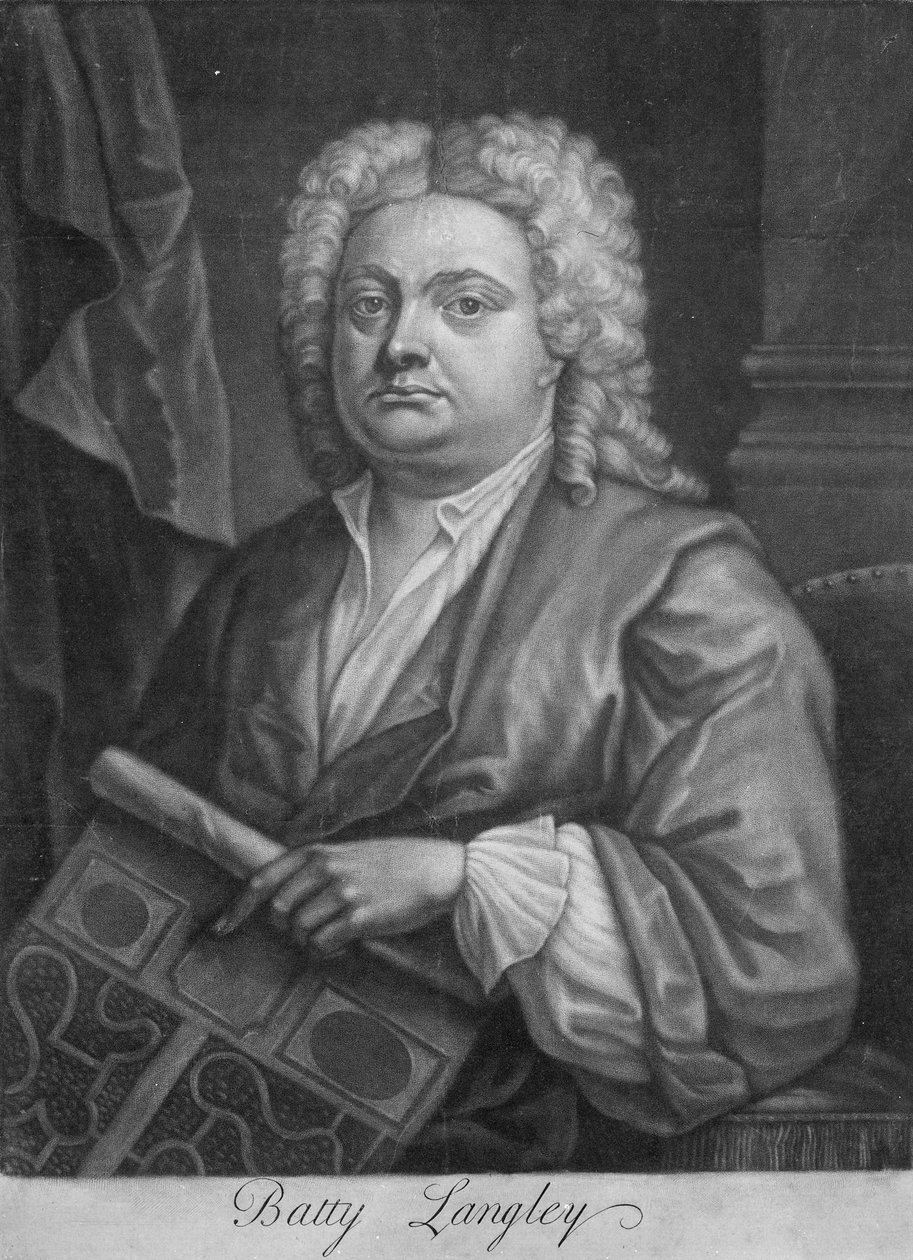 Batty Langley, grabado hecho por J. Carwitham, 1741 de English School