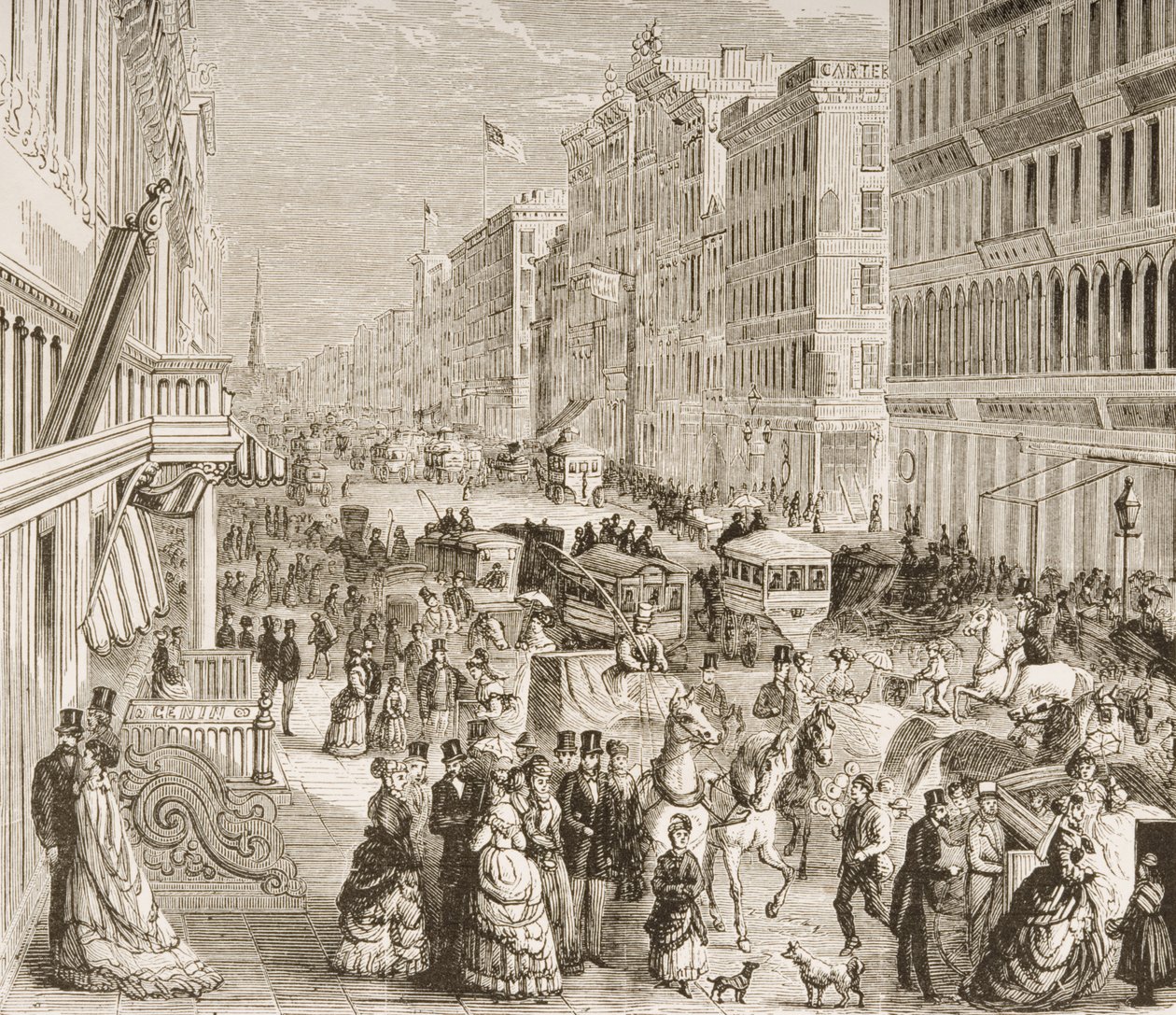 Broadway, Ciudad de Nueva York, c.1870, de 