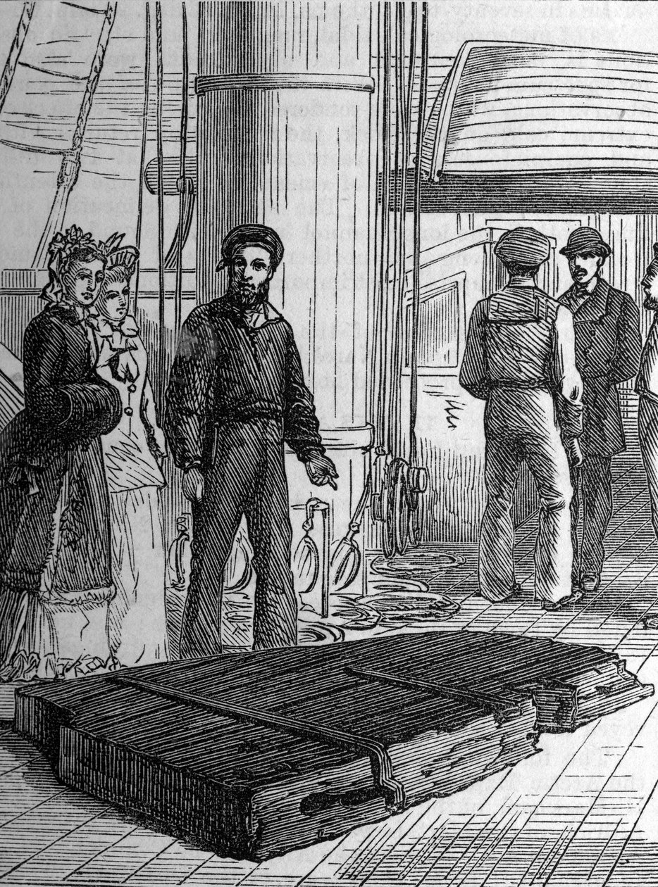 Timón roto del Alert, c.1870s de English School