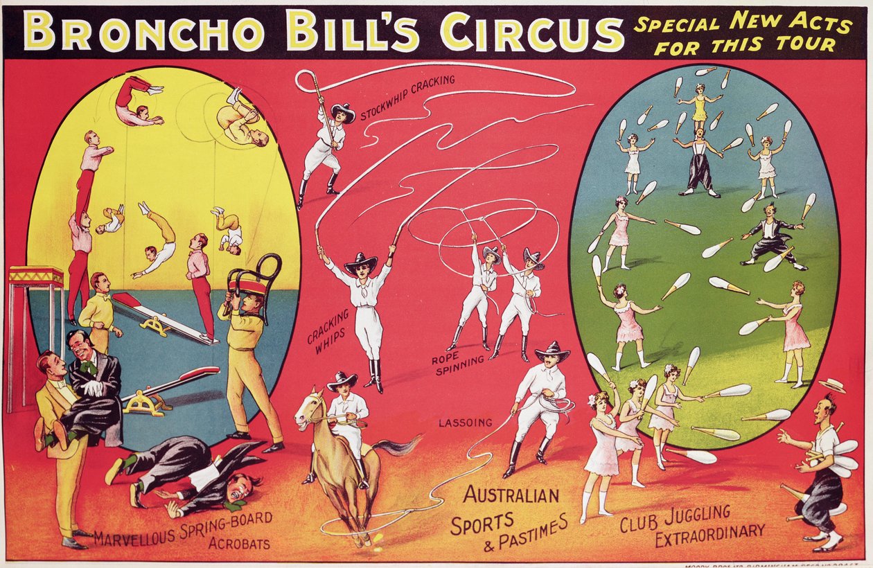 El circo de Broncho Bill, Birmingham c.1890-1910 de English School