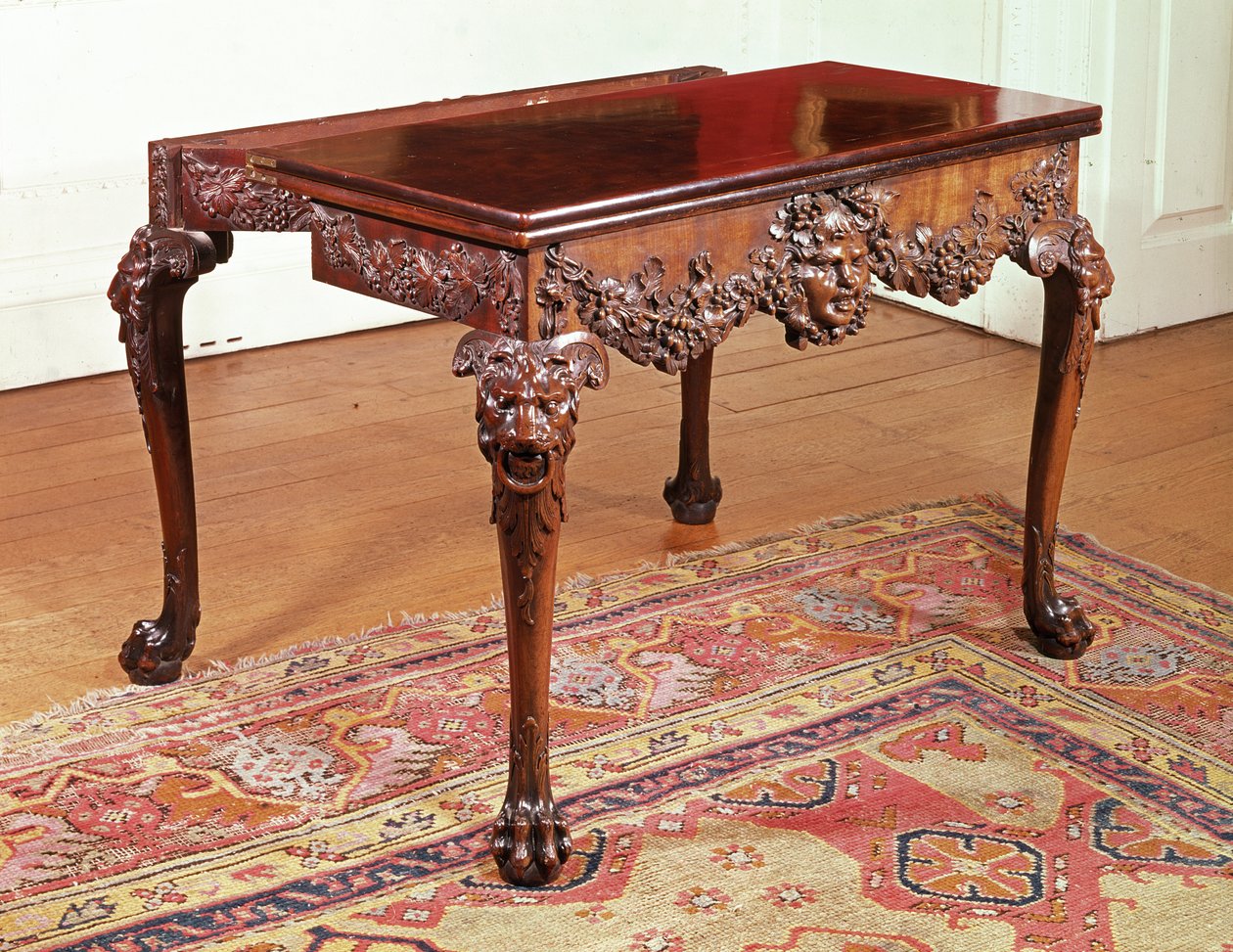 Mesa de cartas, c.1740 de English School