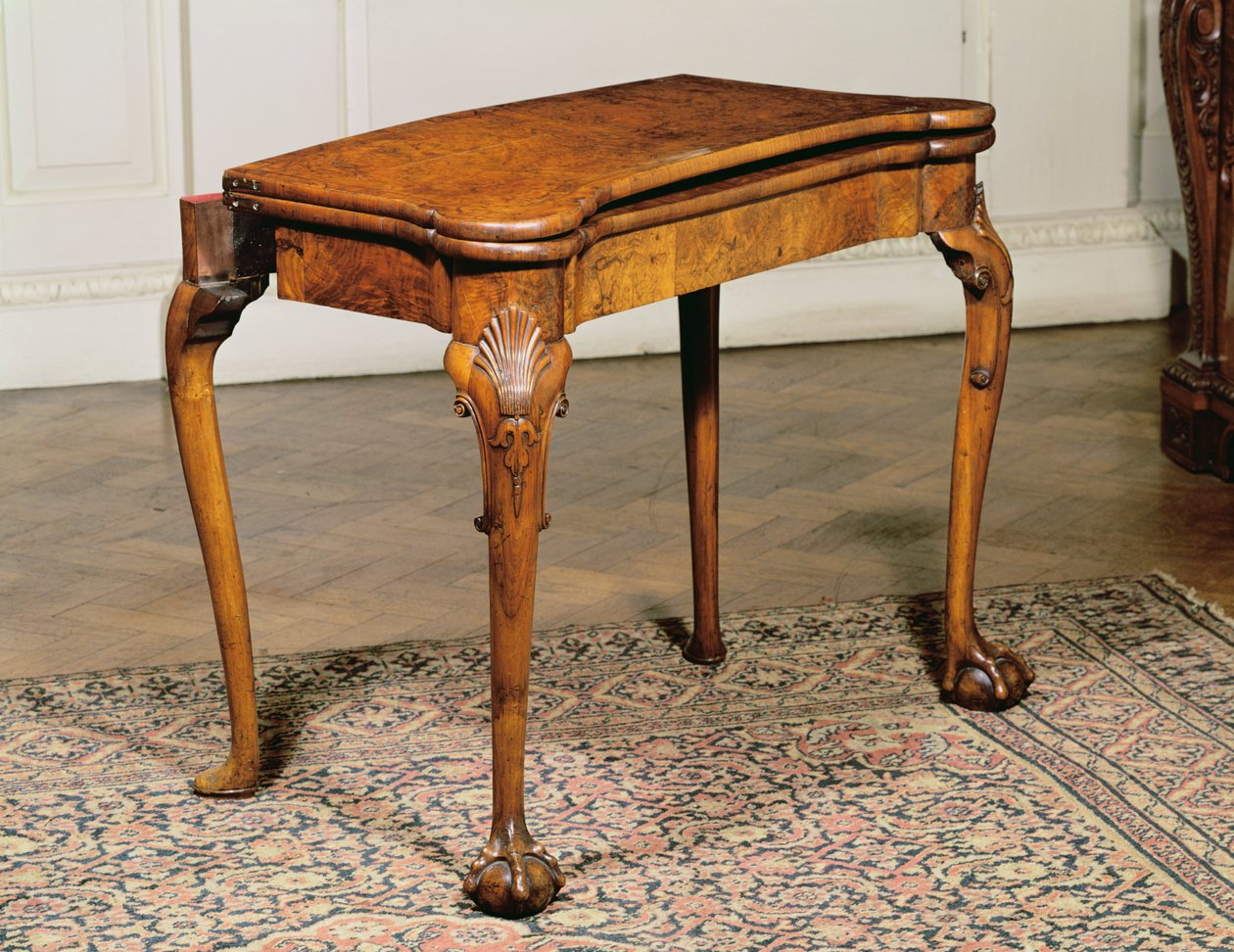 Mesa de cartas, caoba, c.1720 de English School