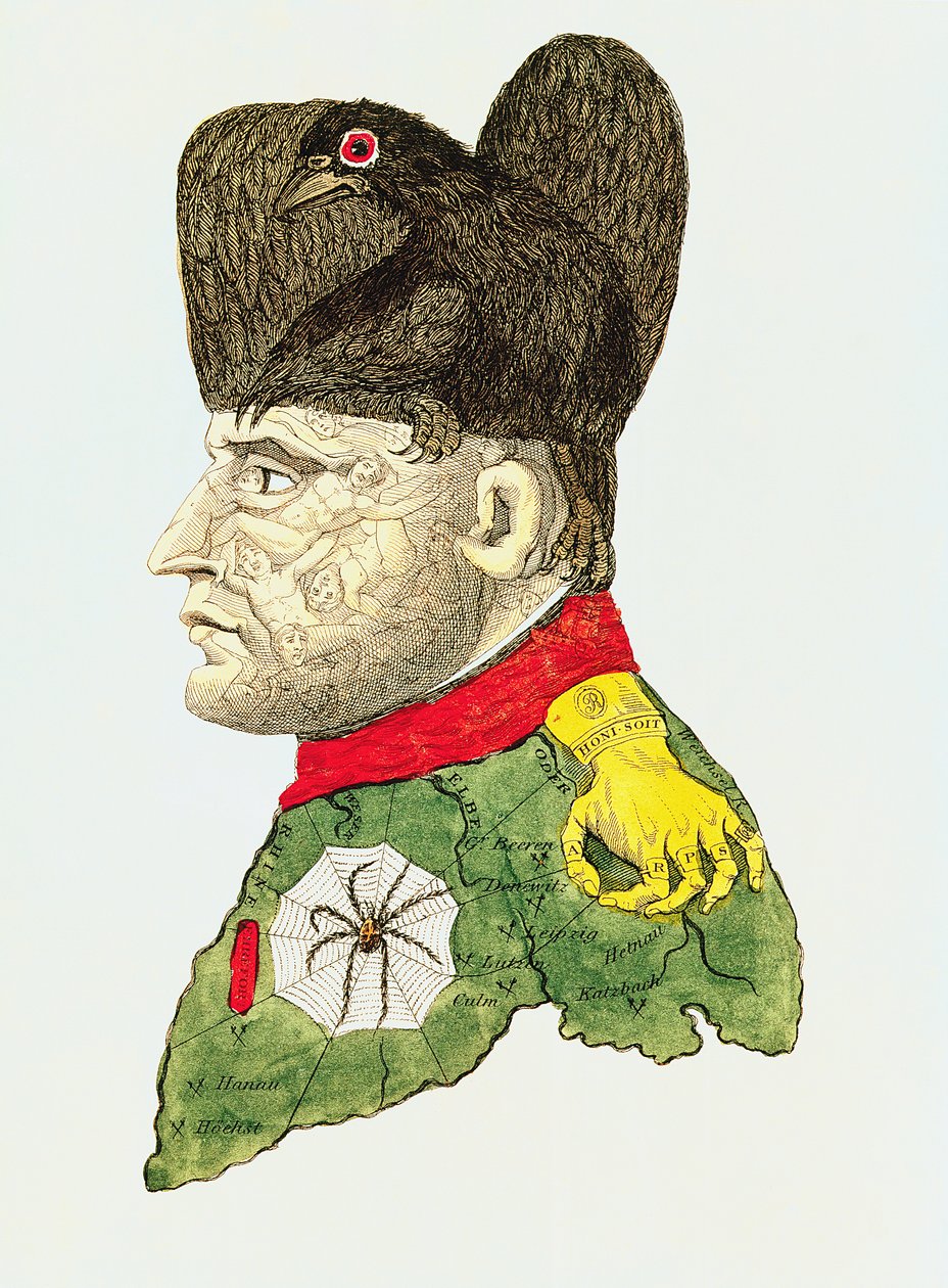 Caricatura de Napoleón Bonaparte de English School