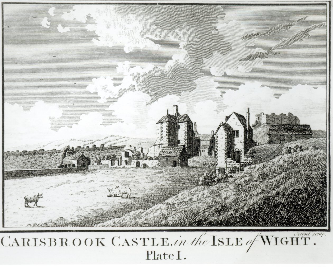 Castillo de Carisbrook, Isla de Wight, Placa I de English School