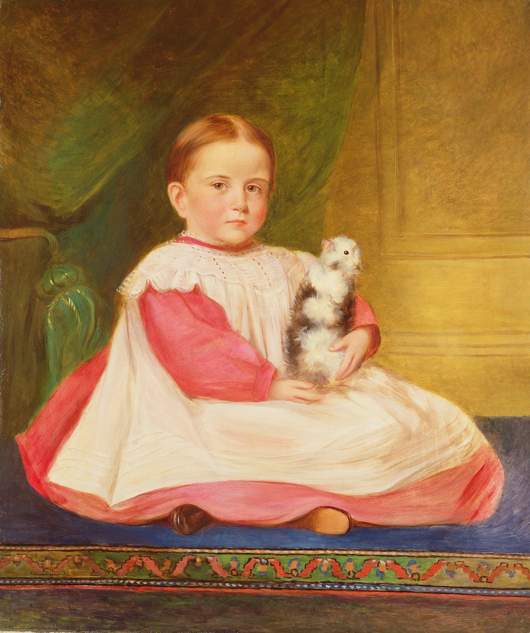 Niño con cobaya, c.1870 de English School