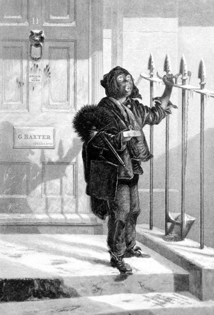 Deshollinador en la Llamada Matutina, 1853 de English School