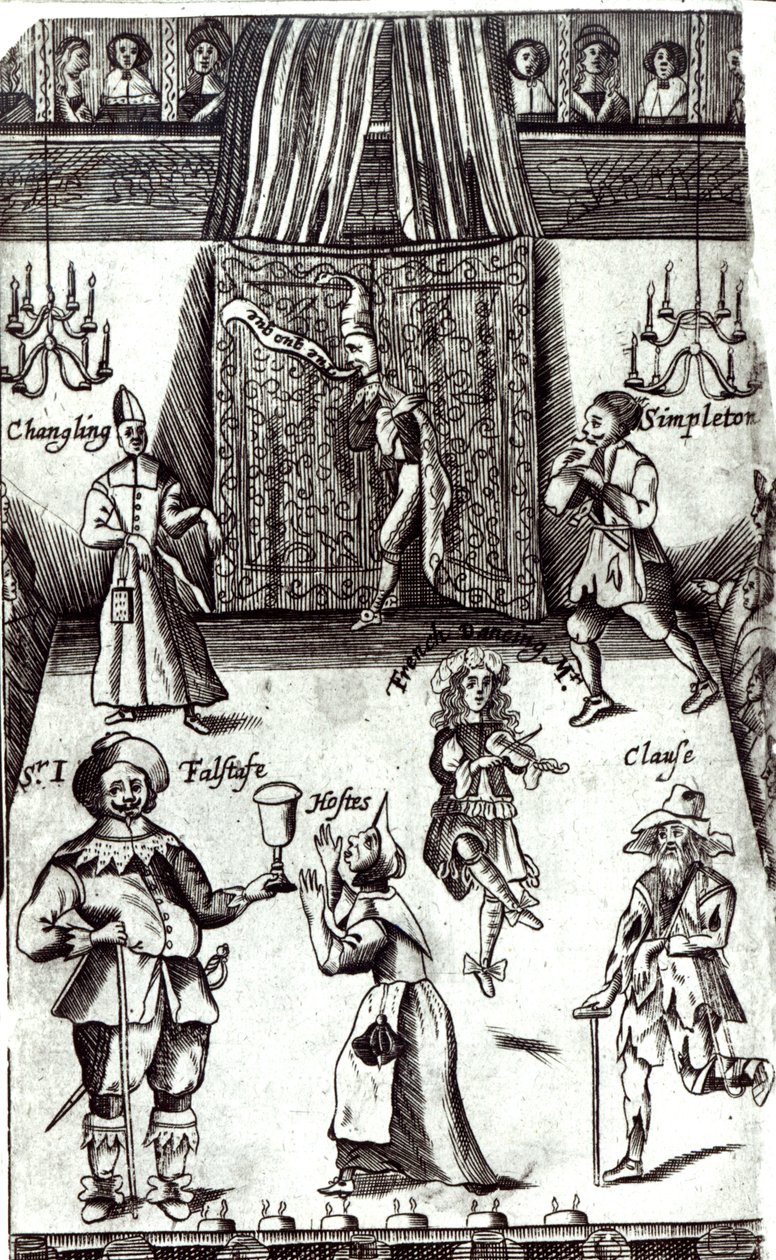 Actores cómicos en actuación, 1662 de English School