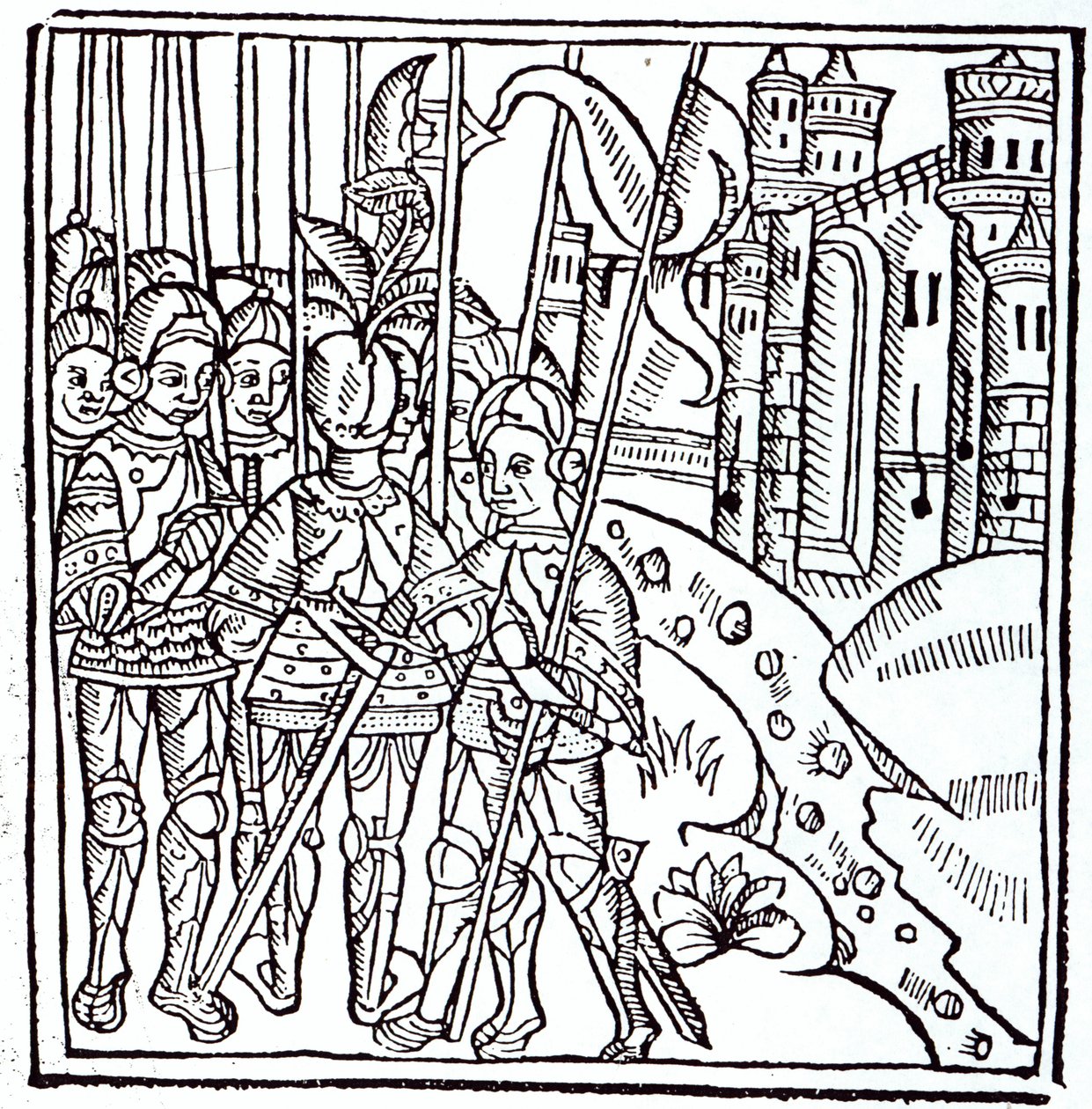 Cruzados, impreso por Wynkyn de Worde (d.1534) de English School