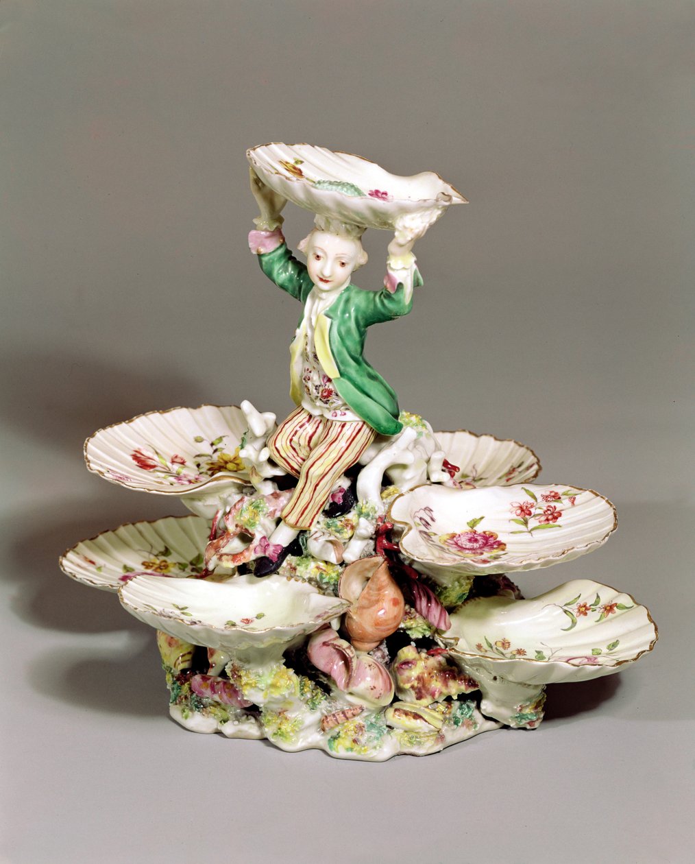 Centro de mesa de Derby, 1760-65 de English School