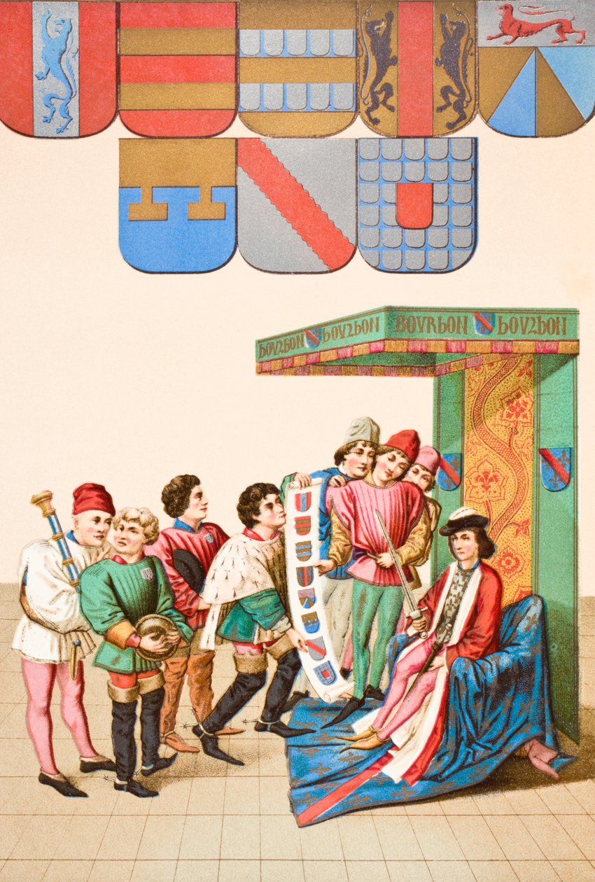 Exhibición de escudos de armas, 1878 de English School