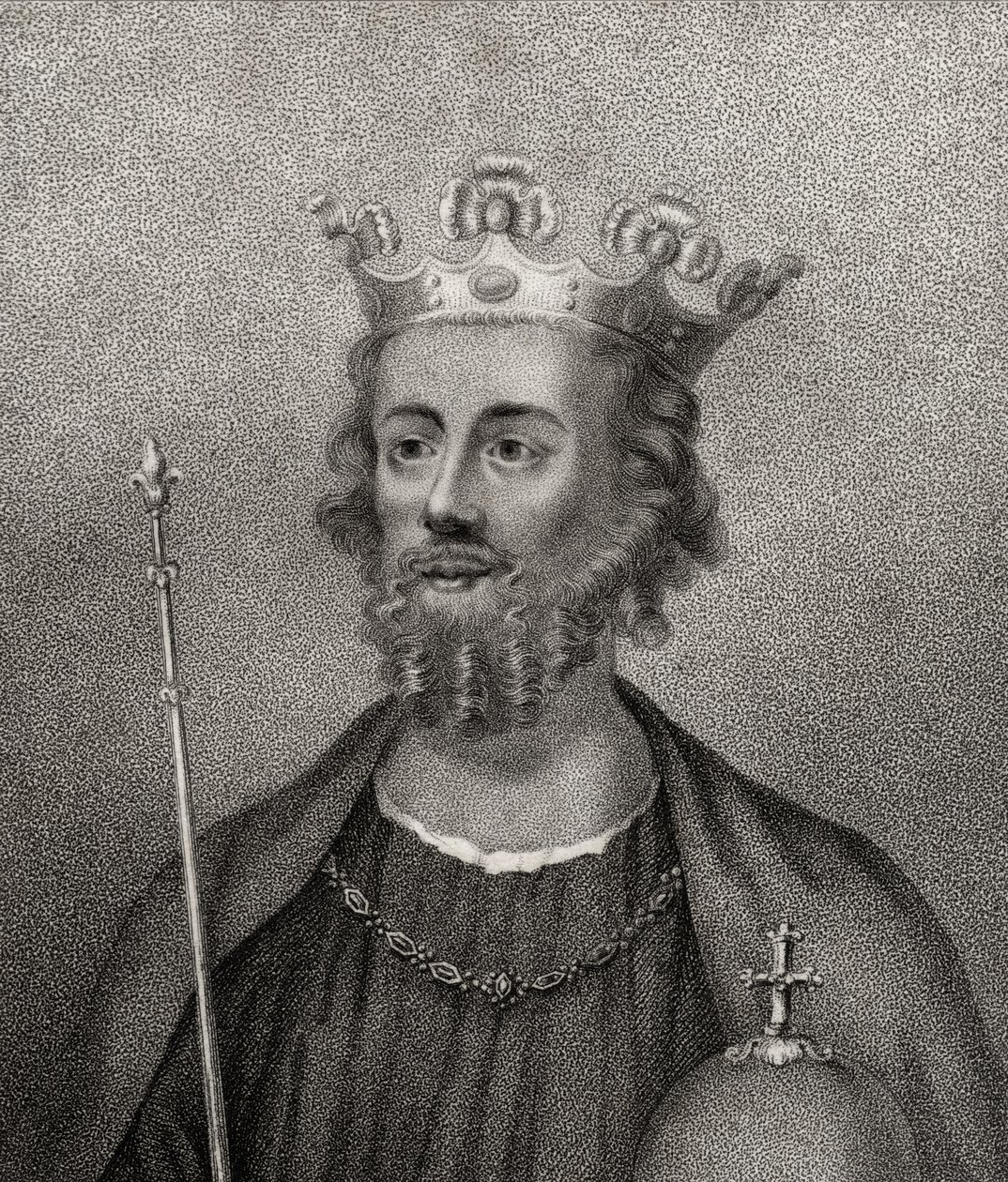 Eduardo II, grabado por Bocquet, de 