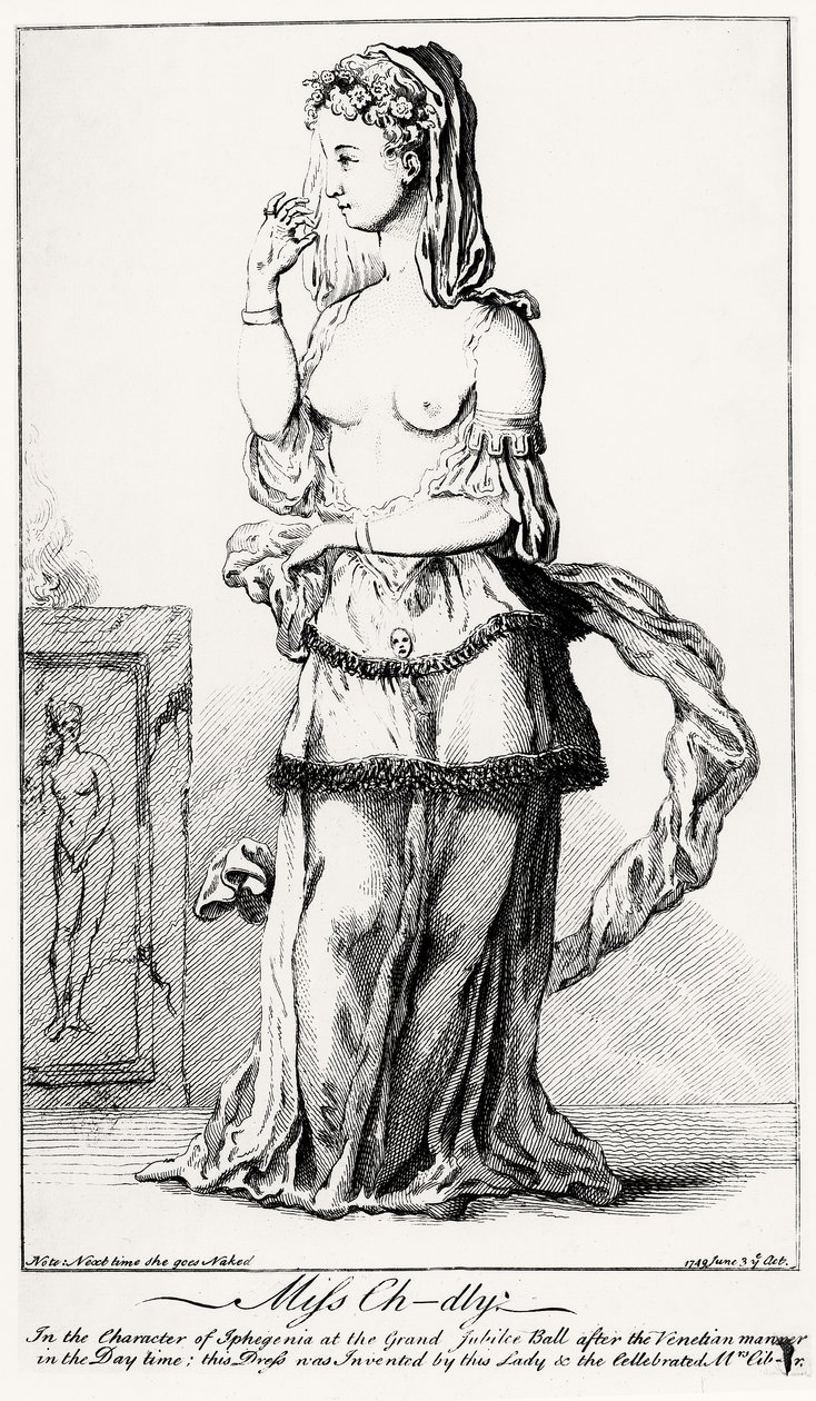Elizabeth Chudleigh (1720-88) vestida como Ifigenia de English School