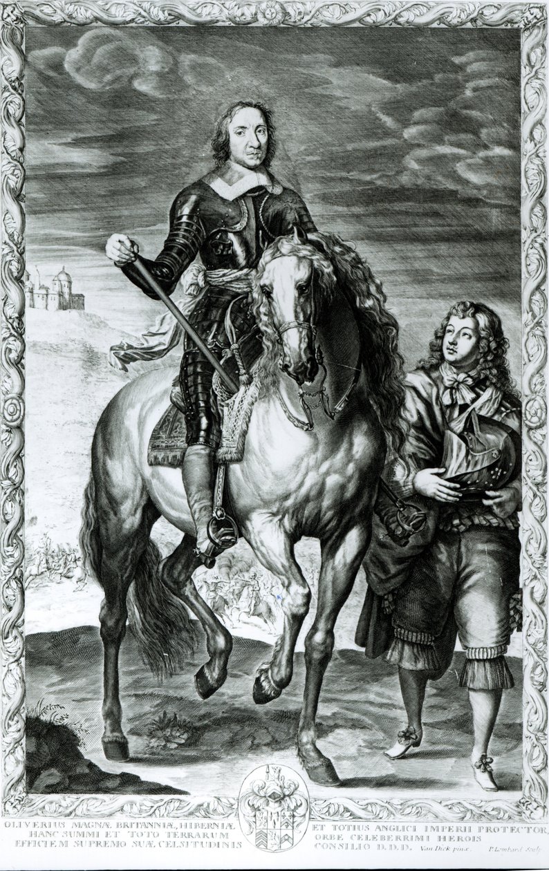 Retrato Ecuestre de Oliver Cromwell (1599-1658) de English School