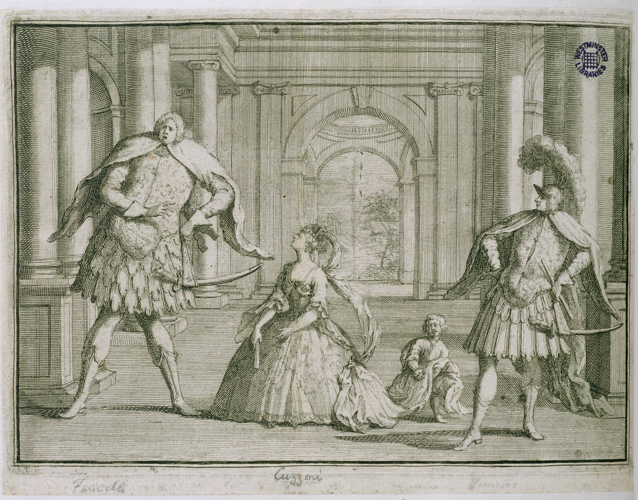 Farinelli, Cuzzoni y Senesino en el Flavio de Handel de English School