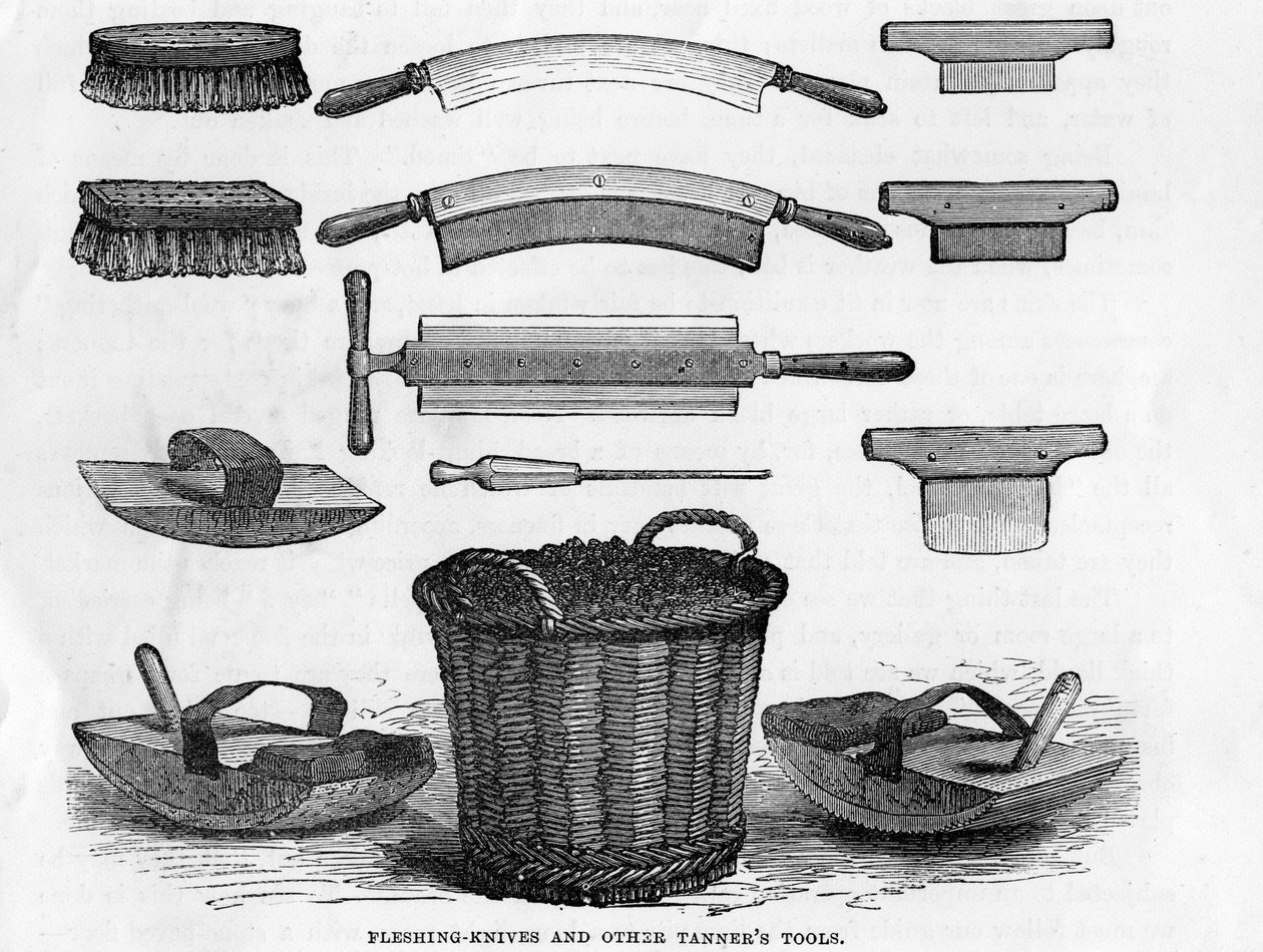 Cuchillos de Despellejar y otras Herramientas de Curtidor de English School