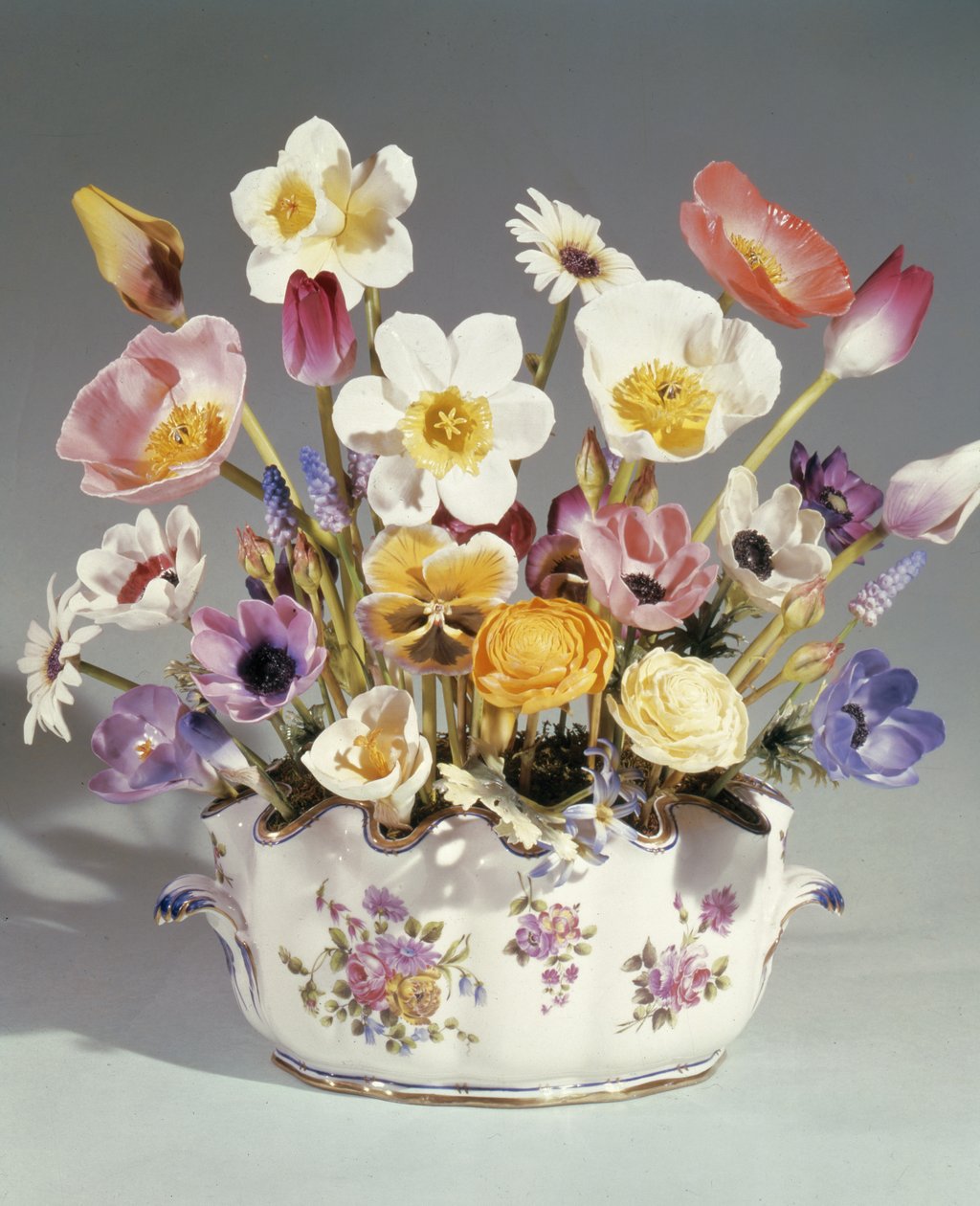 Flores en una maceta, Royal Worcester de English School
