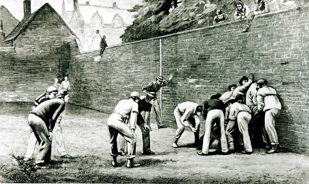 Fútbol en el Muro en Eton de English School