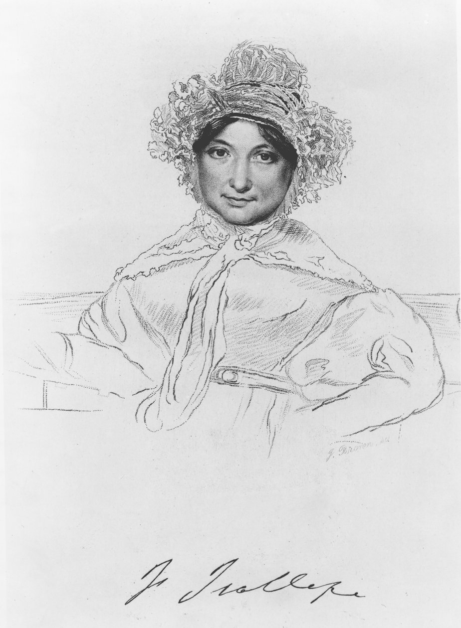 Frances Trollope (1780-1863) grabado por F.Brown de English School