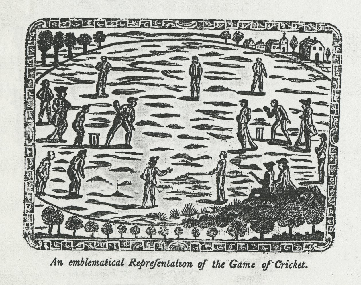 Juego de cricket, 1774 de English School